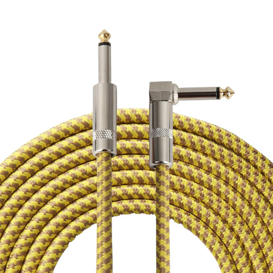 Guitar Cable - Woven- Straight To Right Angle